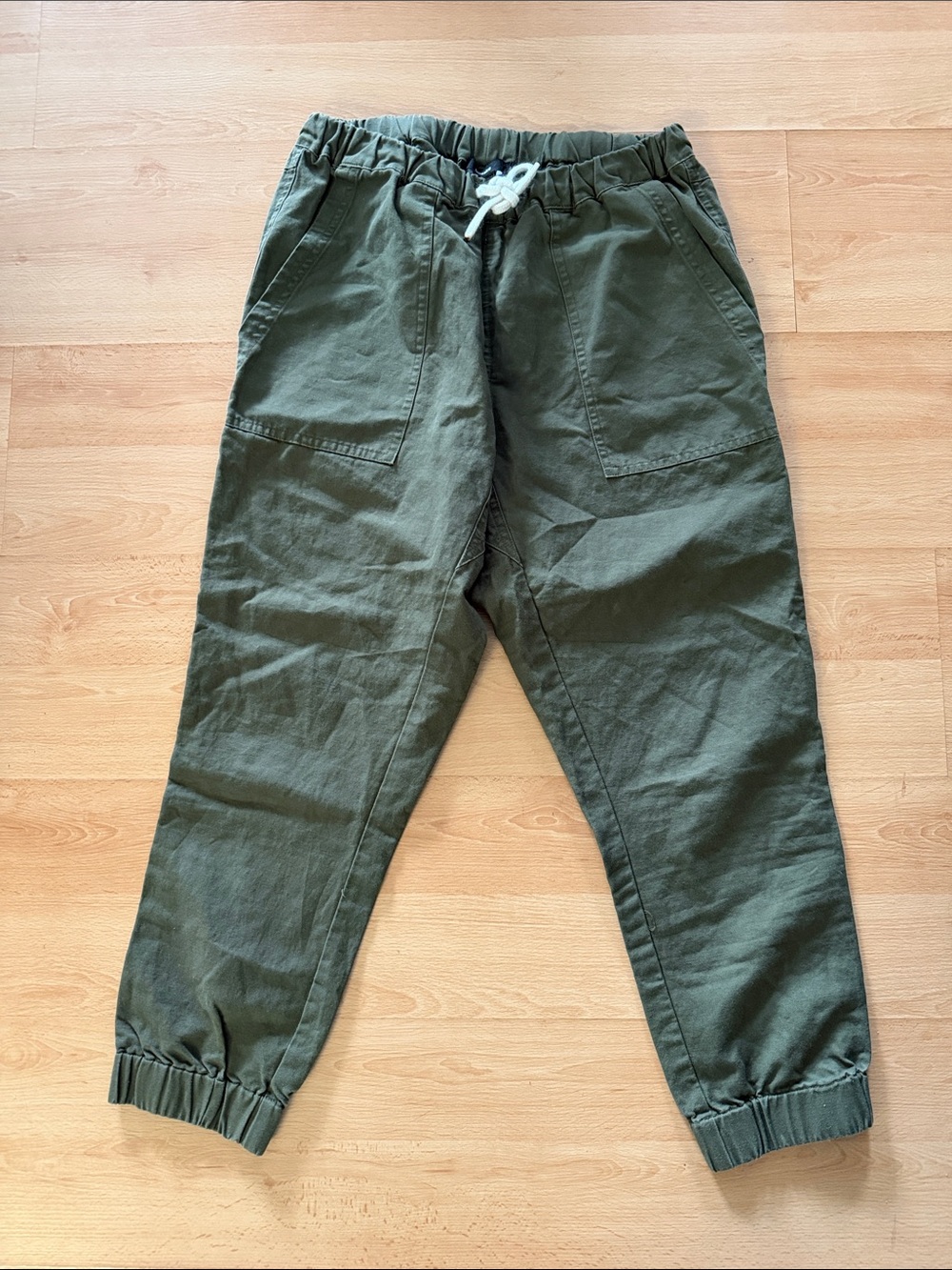 Bassike Green drawstring Jogger Pants